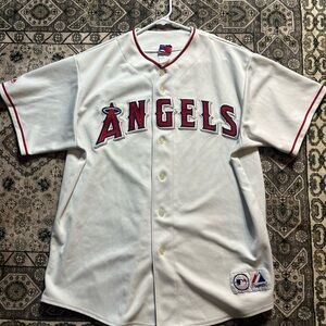 VINTAGE Los Angeles Angels MLB Jersey - White with Red Lettering